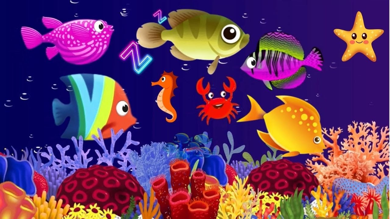 Baby Lullaby🐟Soothing fishes🐟Calming Undersea Animation🐟Aquarium #lullaby #sleepmusic #141