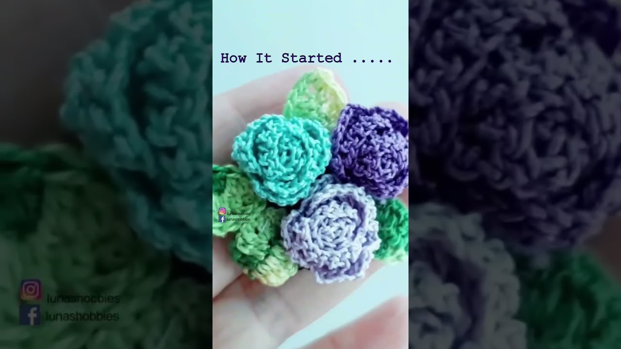 Crochet Brooch #howitstartedvshowitsgoing #crochet #brooch #flowers #shorts