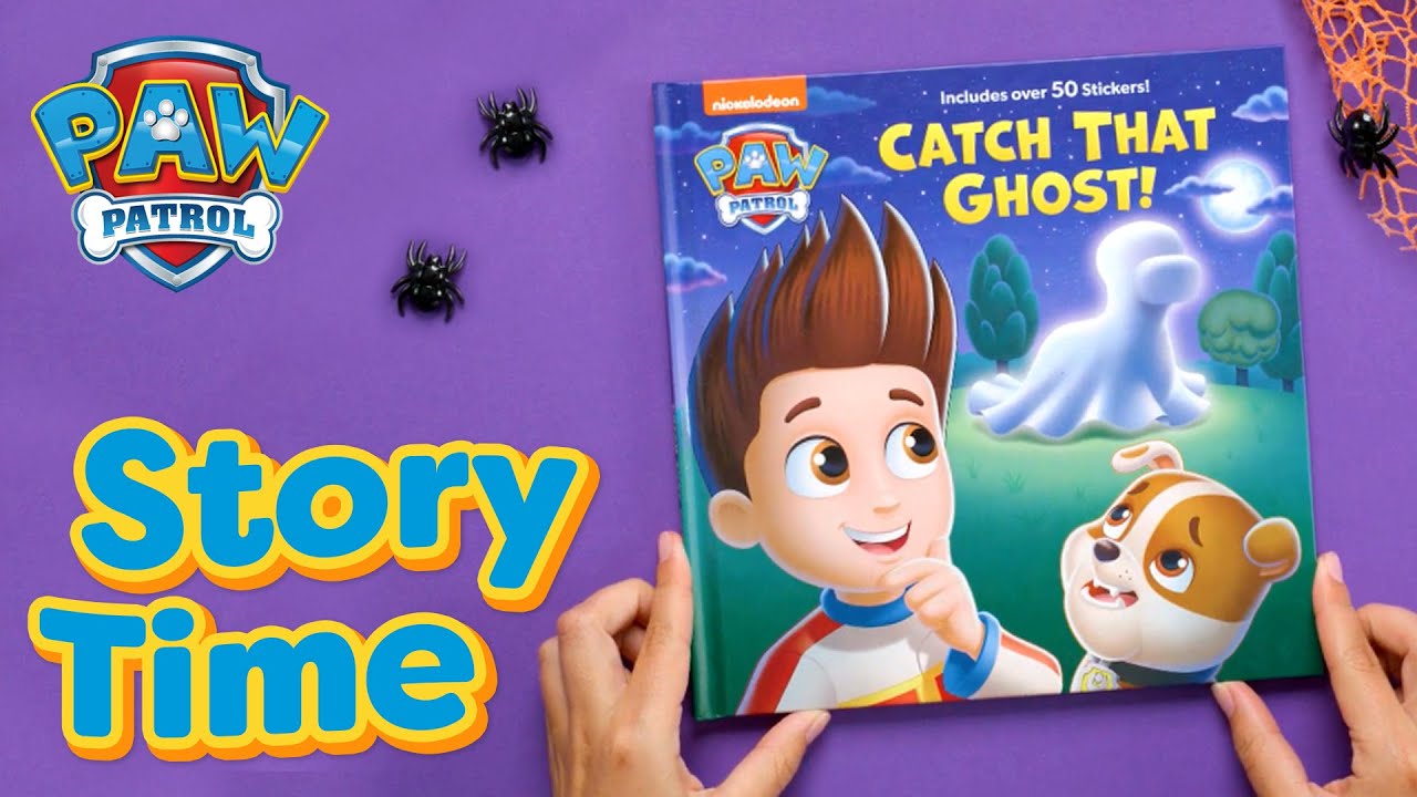 Catch that Ghost 👻 | Reading with PAW Patrol | Halloween Cartoons for Kids!