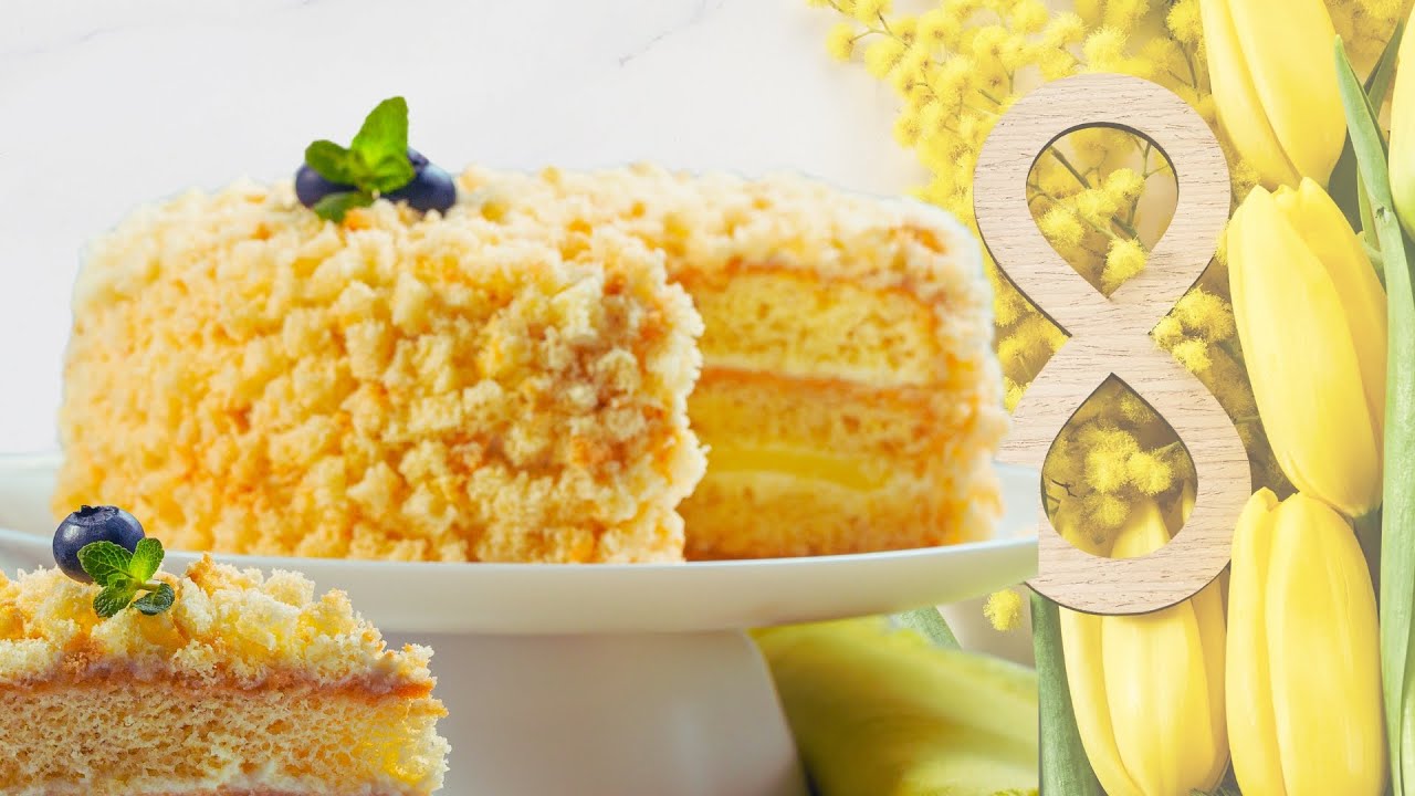 МИМОЗА итальянский торт 🍰 с ананасом