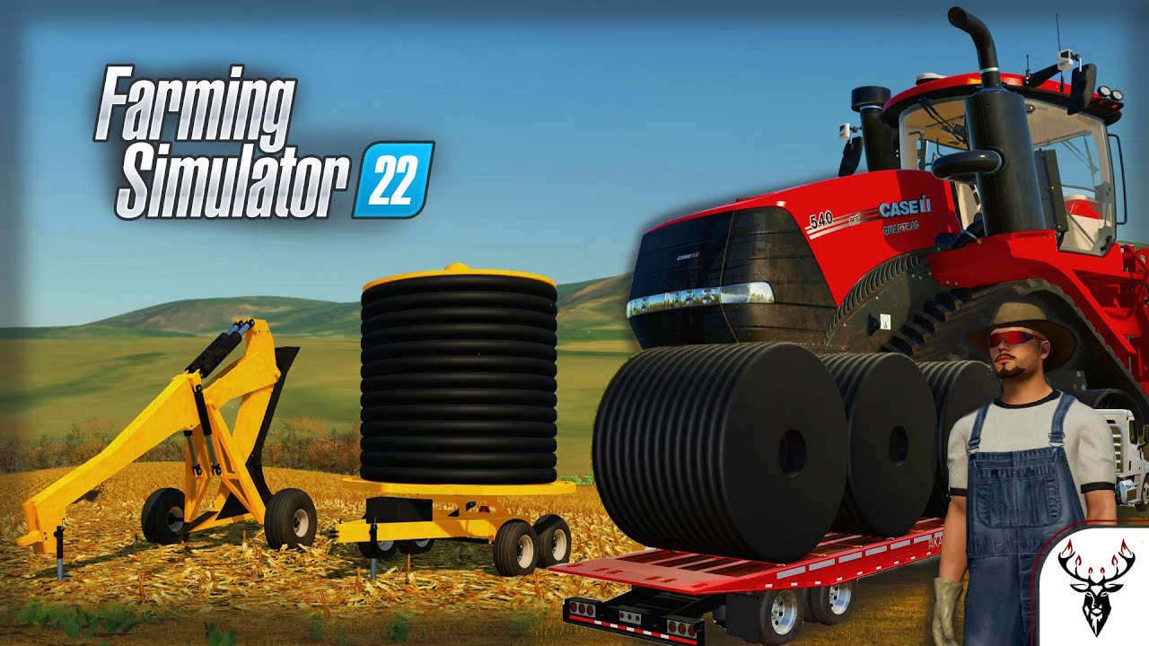 Установка более 13 000 футов дренажной плитки!!! (FS22 Nebraska Farm Series, эпизод 4)