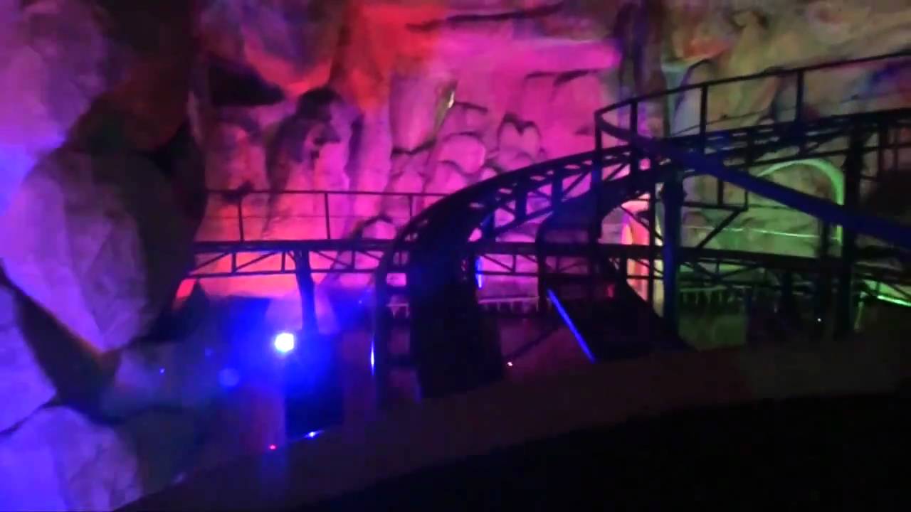 Karst Cave Weird Powered Dinosaur Roller Coaster POV Bizarre Jin Jiang Action Park China