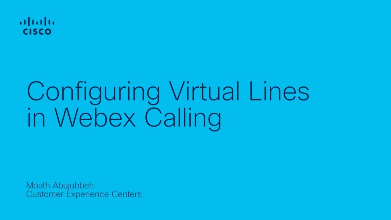 Configuring Virtual Lines in Webex Calling.