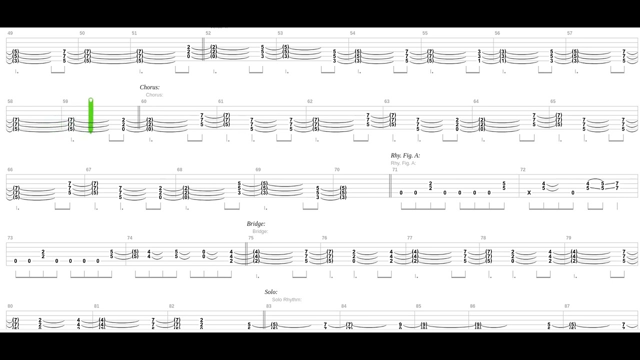 Heading Out To The Highway Tab by Judas Priest + Guitar only + Guitar tab