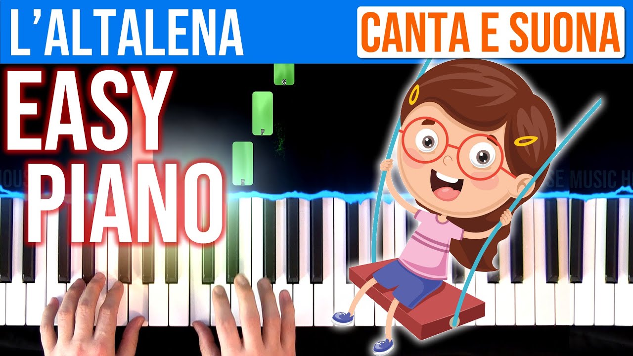 #01 L'Altalena - EASY PIANO Tutorial with various BPM 100 - 70 - 85 🎹 - video 4K🤙