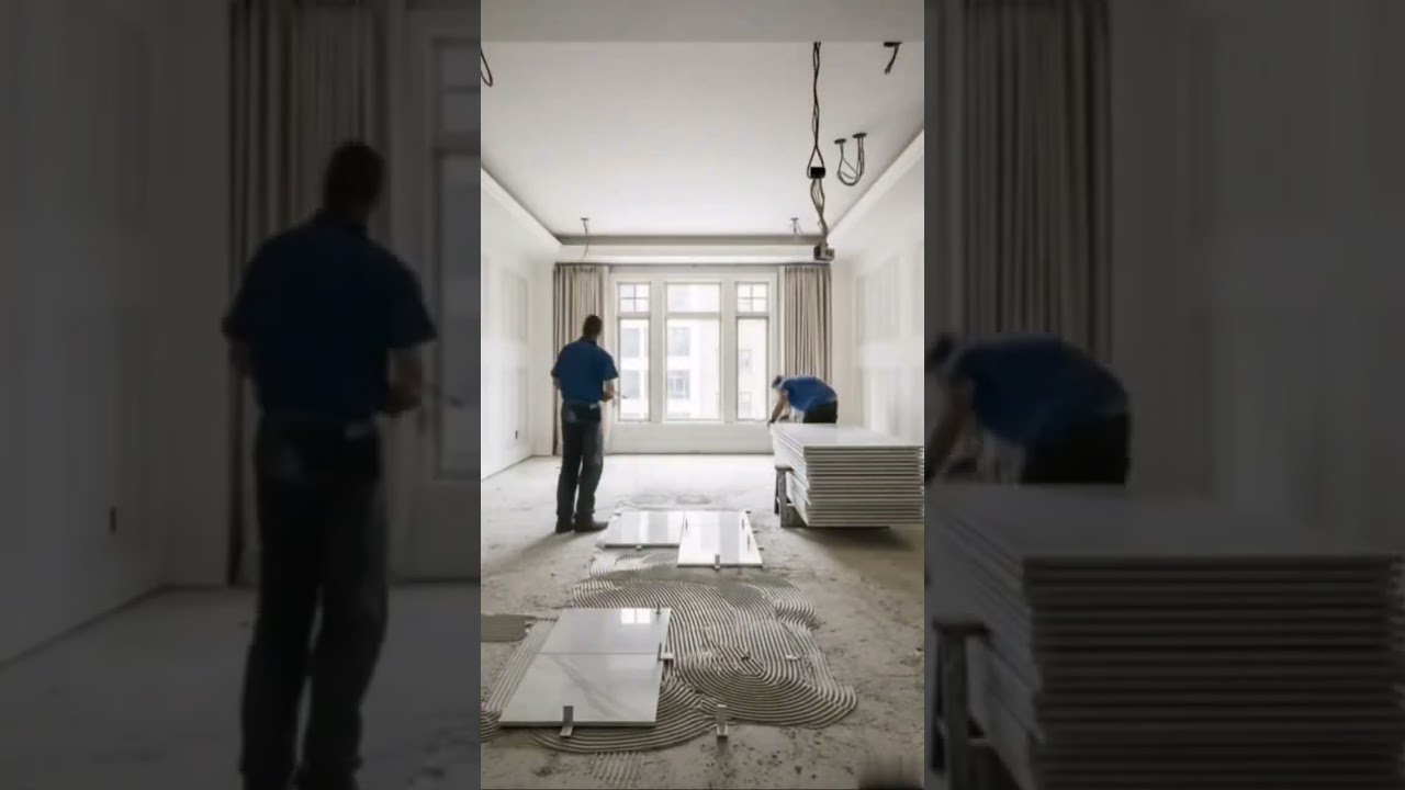 Modern Luxury Living Room Makeover | Marble Floor & minimalist Design