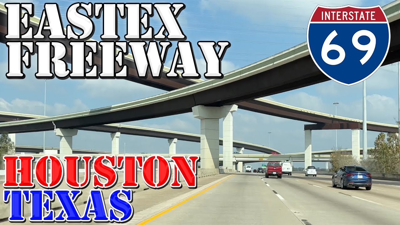 I-69 North-  Eastex Freeway - Houston - Texas - 4K Highway Drive