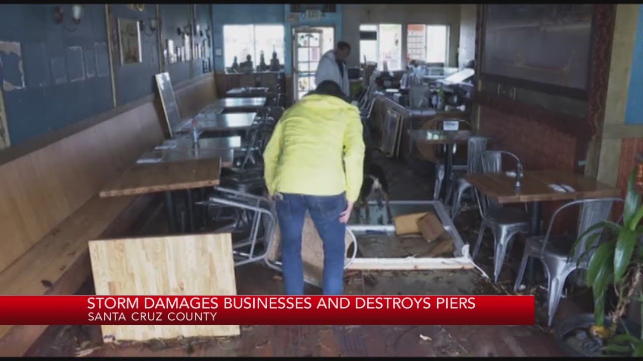 Storm damages businesses and destroys piers in Santa Cruz County