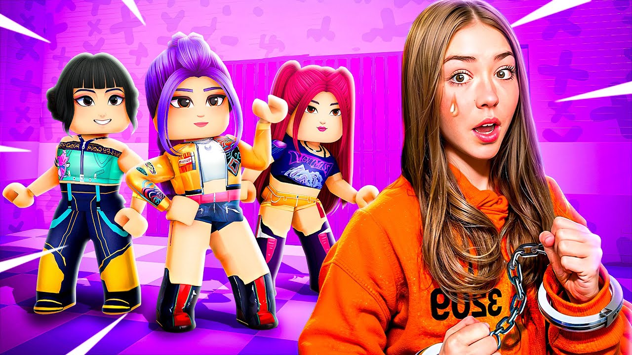 ESCAPING K-POP DEMON HUNTERS PRISON RUN IN ROBLOX! (OBBY)