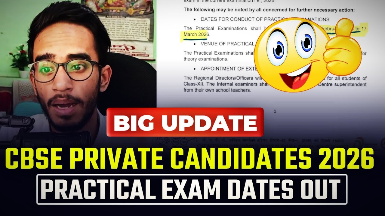 Big Update For CBSE Private Candidates 2026 Practical Exams || Practicals Private Candidates 2026