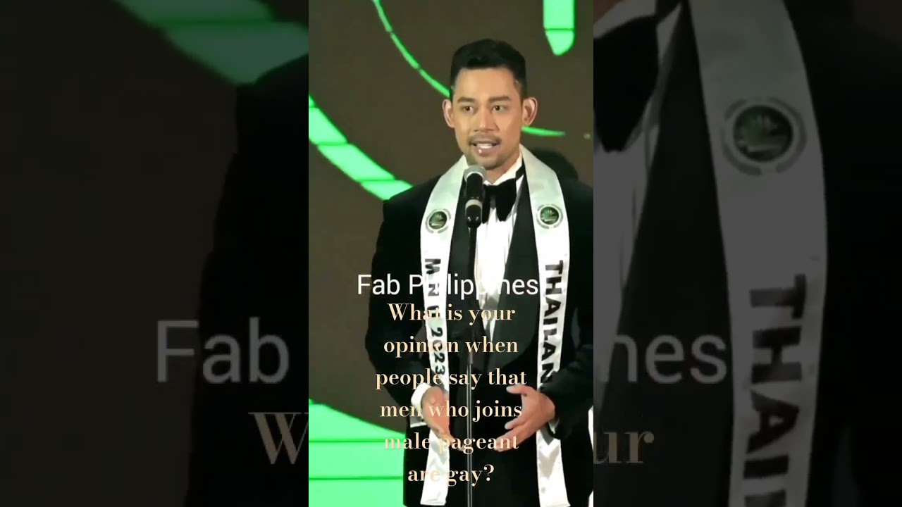 Mister National Universe 2023 | Mr Thailand, Kritti Nampradit during the Top 5 Question & Answer