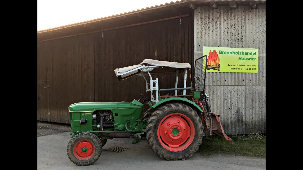 Deutz D4005 bei der Brennholzherstellung 2014/2015
