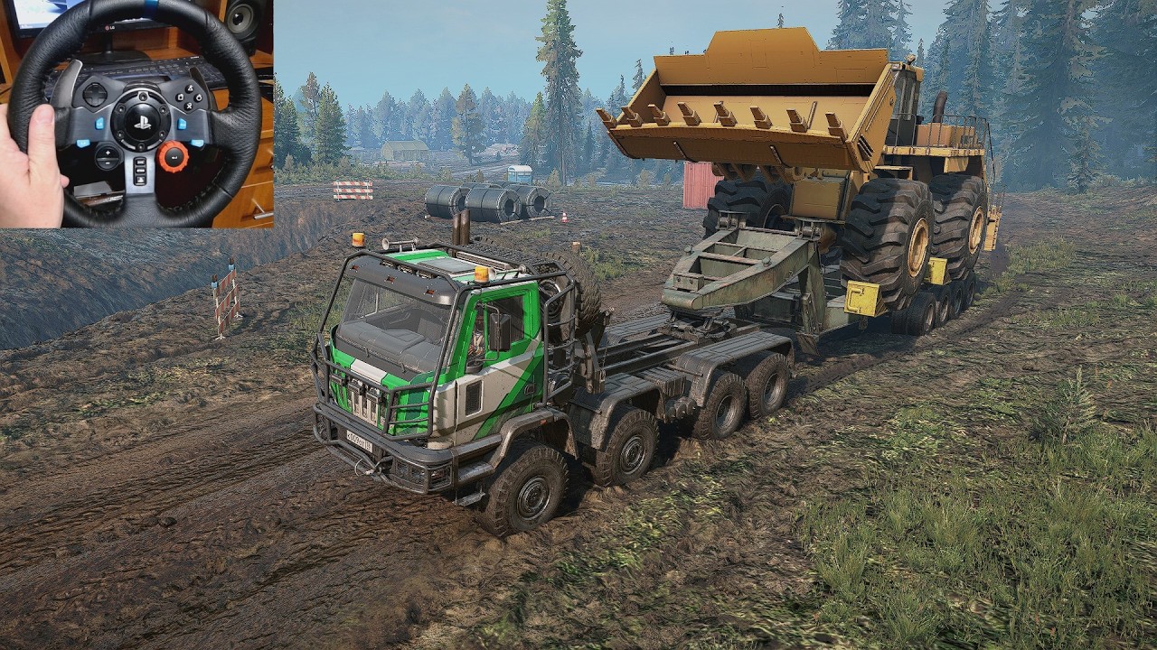 Padera STD-4 Hauling the Giant Z2 ZiiZ 993K | SnowRunner | Logitech G29 | Gameplay