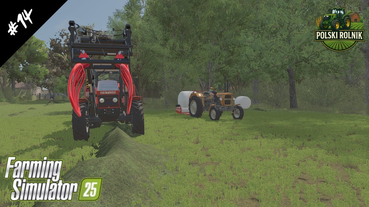 Polski Rolnik S2ODC14 [FS25]🤩 zgrabianie i przetrząsanie😁 sąsiad na usłudze 🤔