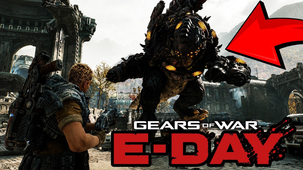 Геймплей Horde Siege в Gears of War: E-Day и битва с бронированным боссом Брумаком из Саранчи!