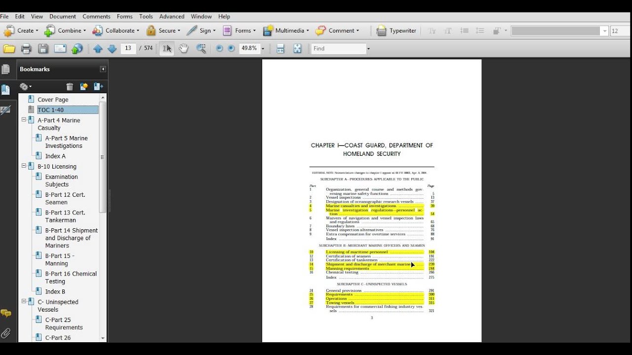 CFRs - General Organization and Structure