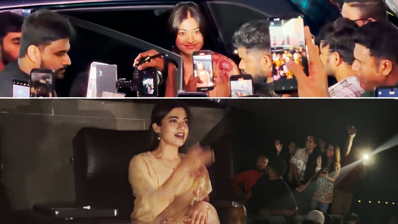 Rashmika Mandanna Watching The Girlfriend Movie @ Vimal Theater | Exclusive Visuals