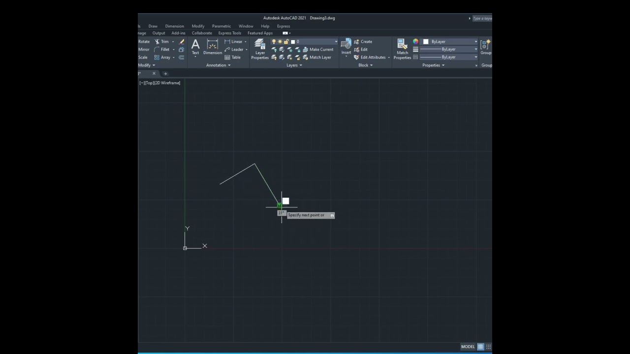 AutoCad LINE komutu #autocad #shorts