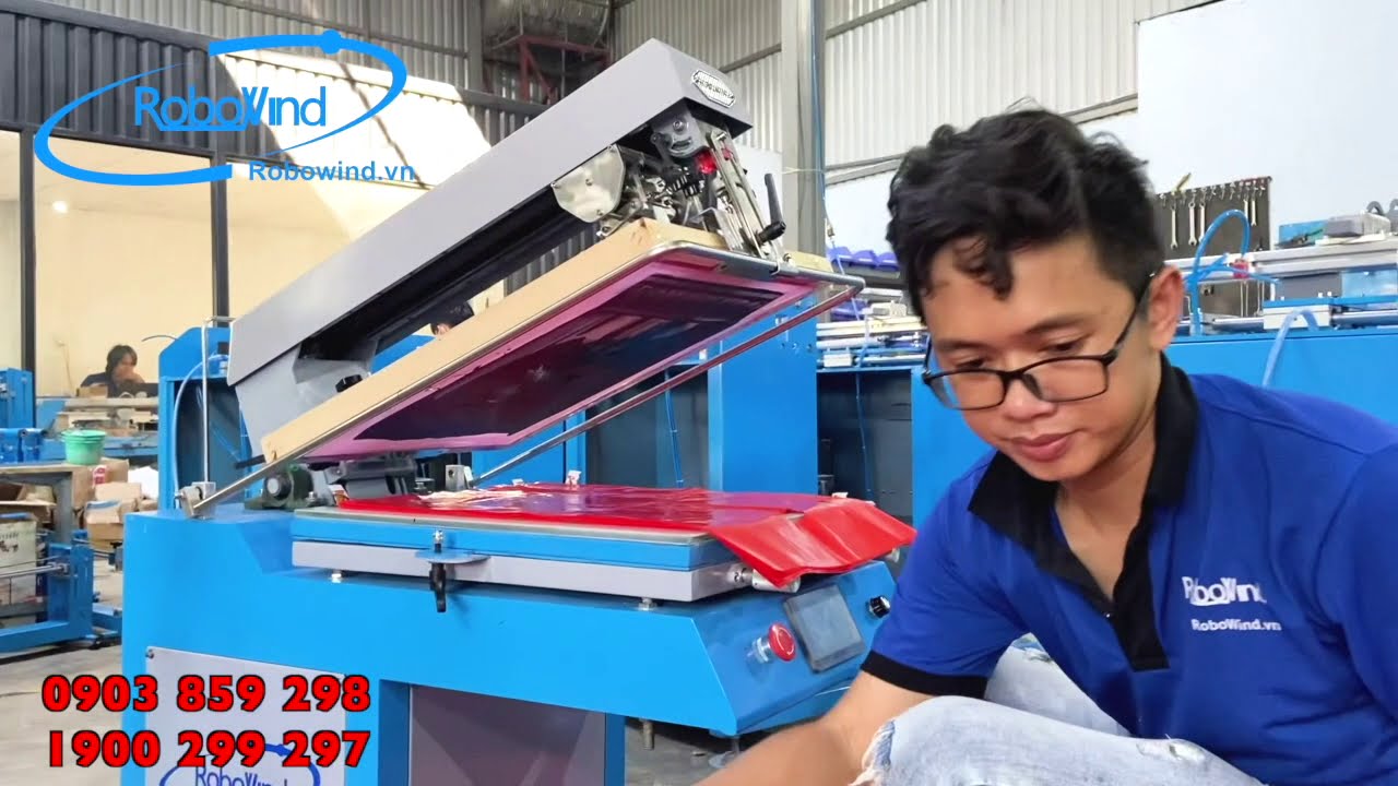 MÁY IN LỤA PHẲNG | CÓ THỂ IN ĐƯỢC BAO BÌ, TÚI XỐP, THIỆP CƯỚI, NHỰA ...vvv | ROBOWIND | 0903859298