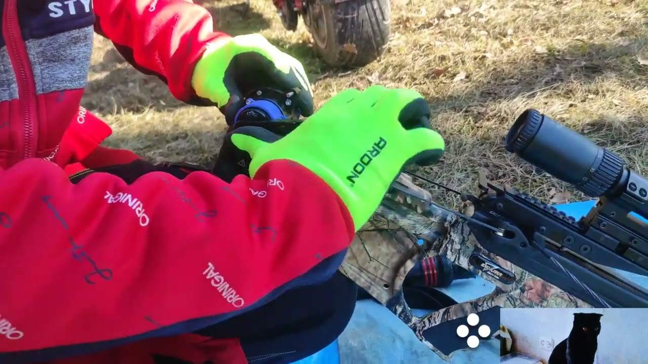 New Excalibur Bulldog 440-First testing.(charging crossbow with reel).