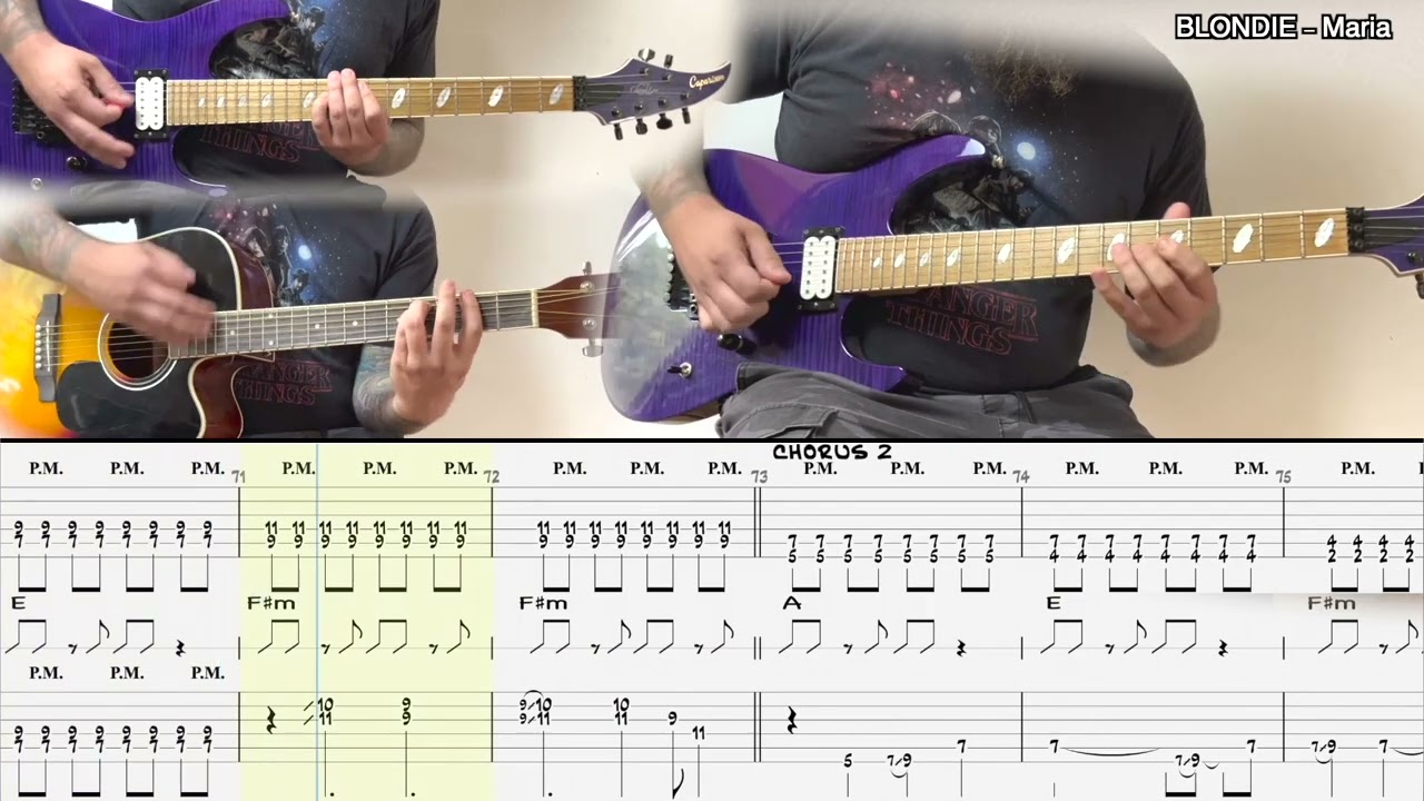 BLONDIE - Maria [GUITAR COVER + TAB]