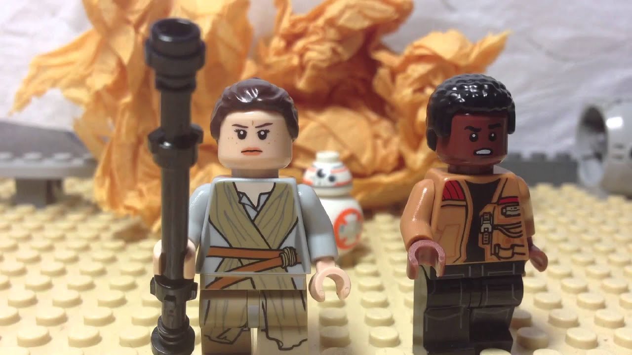 Lego Star Wars The Force Awakens Trailer 2 stop motion animation shot for shot recreation
