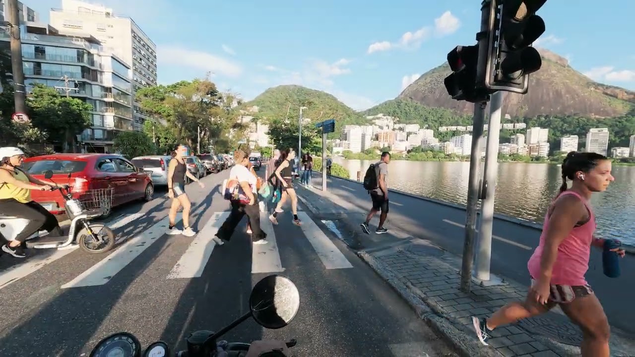 Insane Rio Motorbike Ride: Leblon to Niterói Lane Splitting Chaos Christ Redeemer Views!  DJIAction6