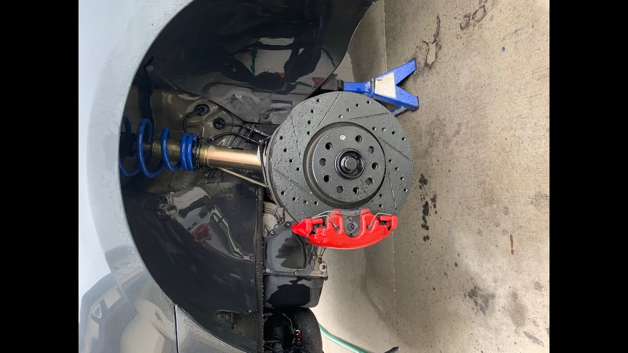 How to swap brake pads and rotors on a VW MK6 GTI.