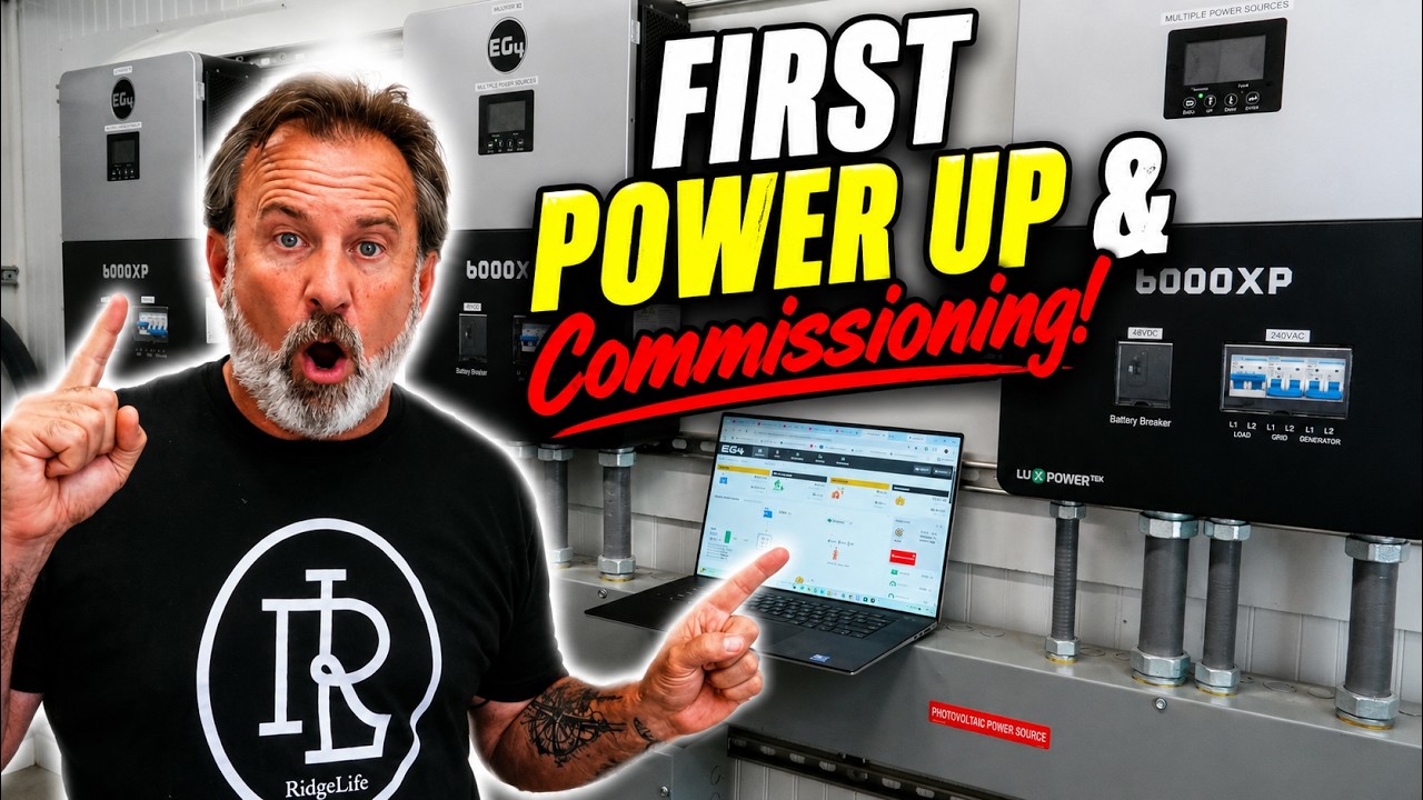 THIS IS HUGE POWER! | Three EG4 6000 XP's | First Power Up! | Firmware Update & Commissioning