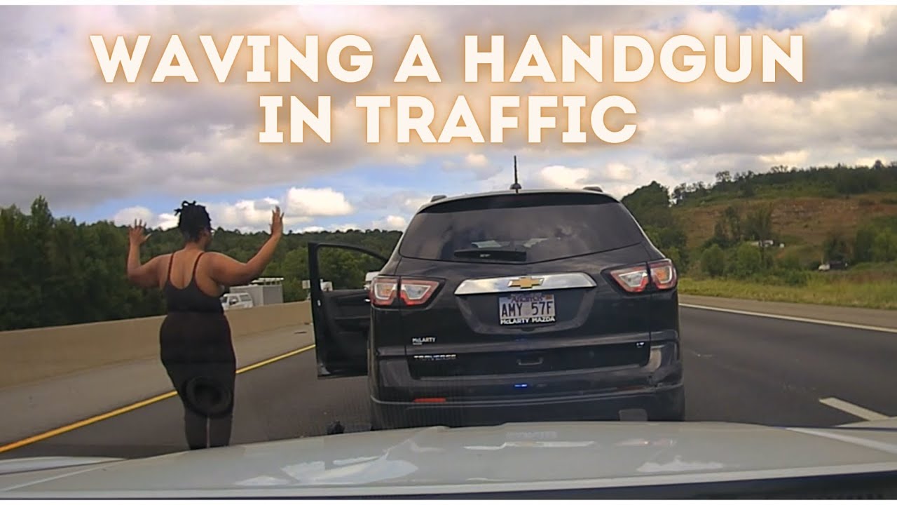 ROAD RAGE?  Driver caught waving 🔫 in traffic & felony fleeing (Arkansas State Police) #pursuit