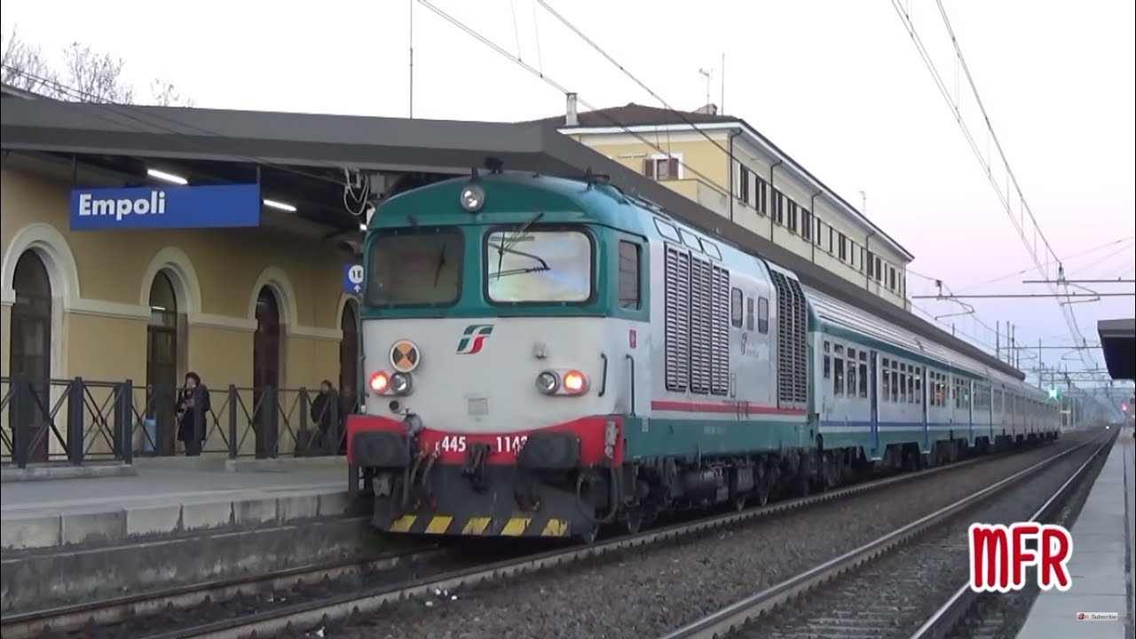Stazione di EMPOLI (FI) 2: FS D445 + MDVC / MDVE in viaggio tra FIRENZE SANTA MARIA NOVELLA e SIENA.