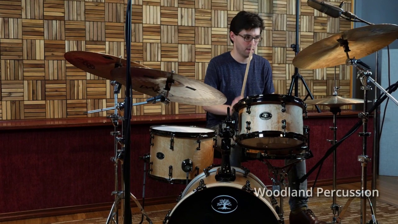 Woodland Percussion Birdseye Maple Stave Kit demo
