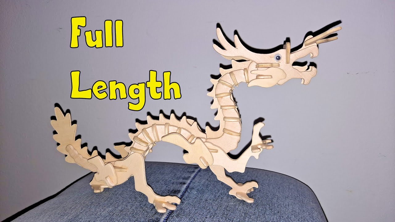 Woodcraft Construction Kit Chinese Dragon FULL LENGTH