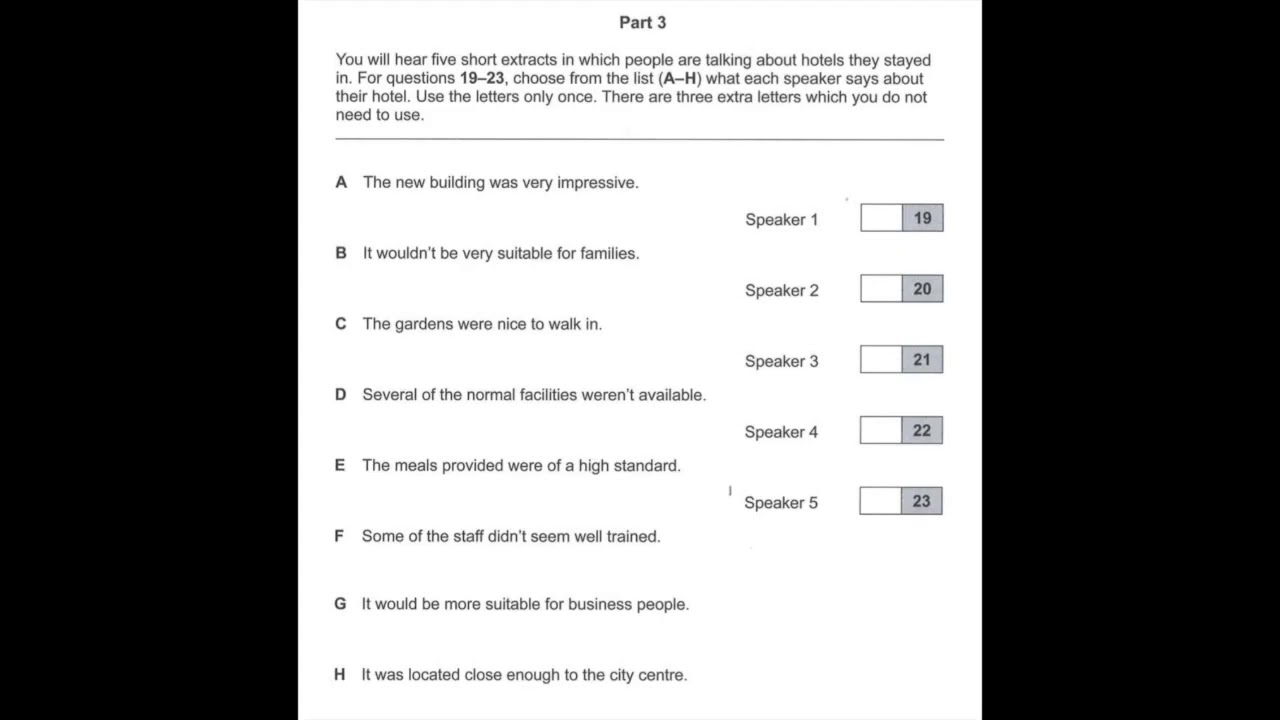 Listening B2, FCE Practice Plus 2 (2015), Test 8, Part 3