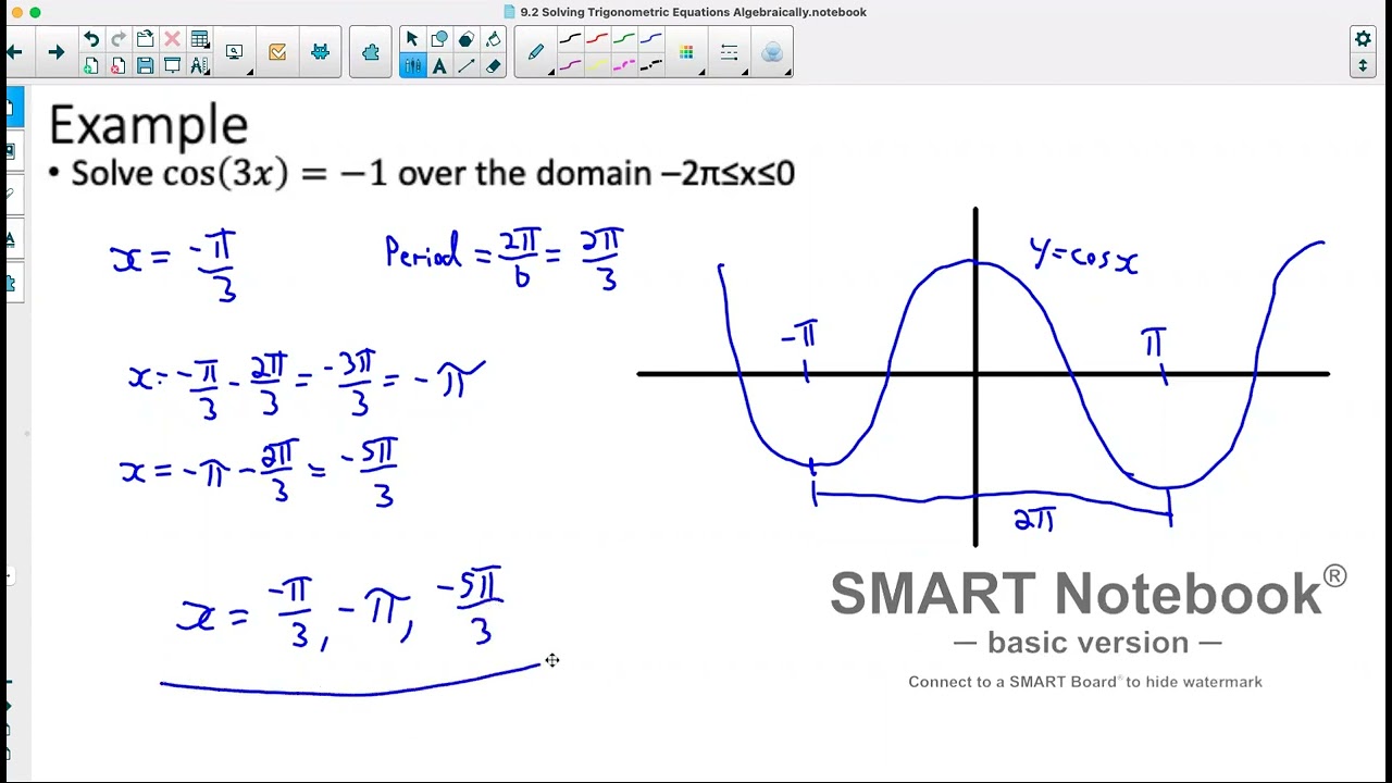 Precalculus 12: 9.2 Solving Trigonometric Equations Algebraically