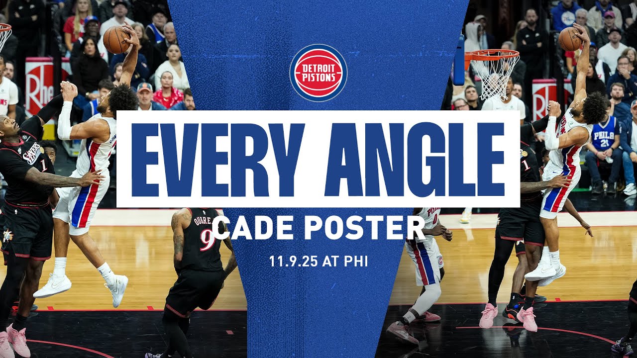 EVERY ANGLE l Cade's Poster Dunk On Andre Drummond
