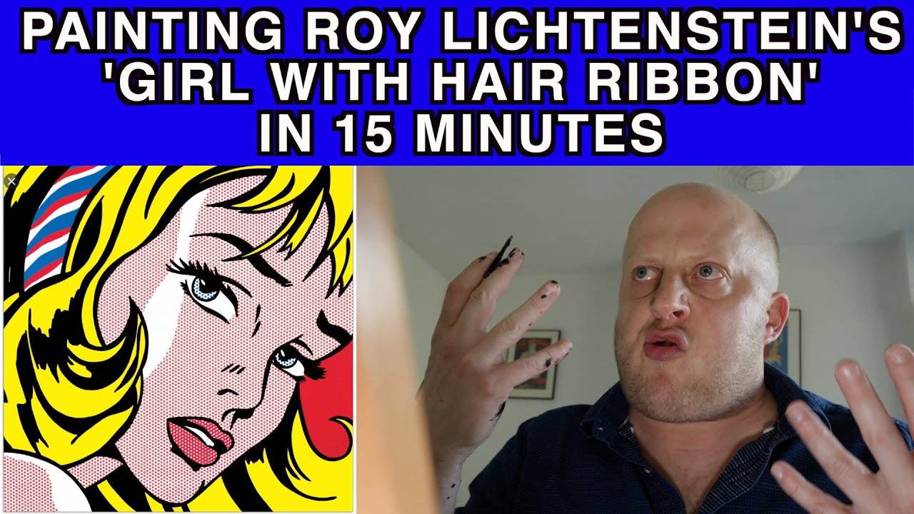 Painting Roy Lichtenstein's 'Girl With Hair Ribbon' in 15 minutes - Marek's Mediocre Masterpieces