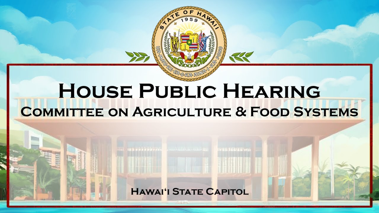 AGR Public Hearing - Fri Jan 30, 2026 @ 9:30 AM HST