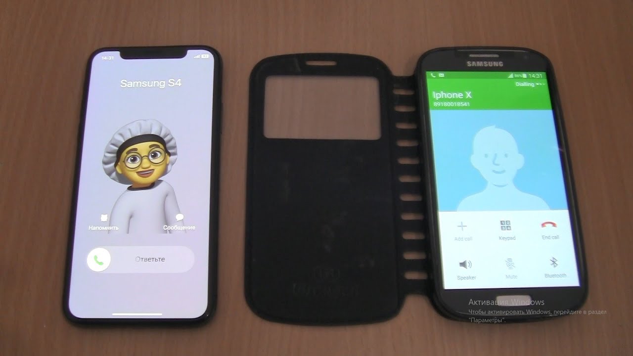 Over the Horizon Incoming+Outgoing call at the Same Time Samsung Galaxy S4 black+iphone X