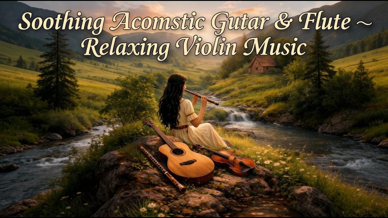 Soothing Acoustic Guitar & Flute – Relaxing Violin Music
