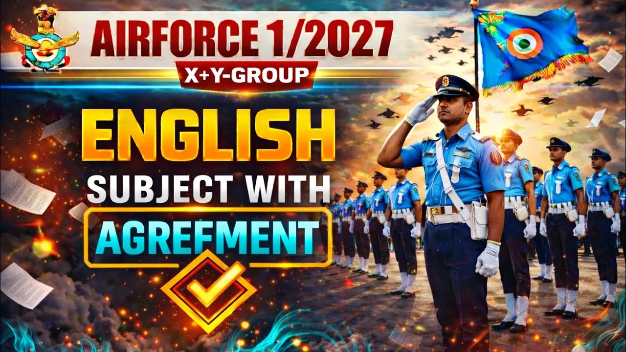 Subject with agreement by Anuj Sir ll Airforce xy group English ll Airforce non-combatant english ll