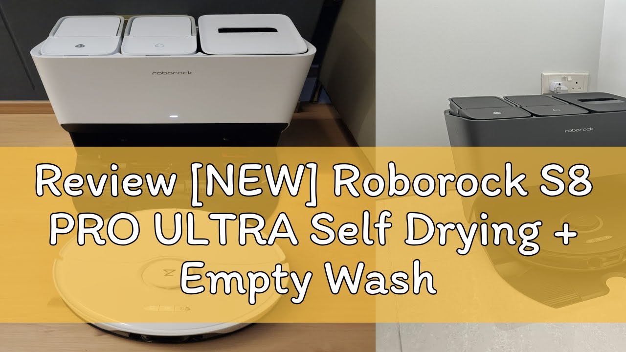 Review [NEW] Roborock S8 PRO ULTRA Self Drying + Empty Wash Fill 6000Pa HyperSuction Dual Roller Br