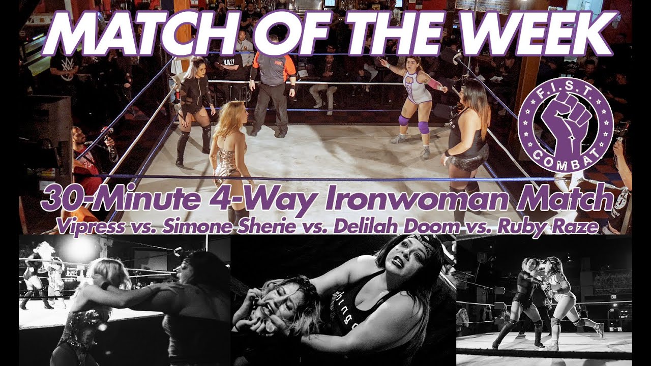MATCH OF THE WEEK: 4-WAY 30-MINUTE IRONWOMAN MATCH; VIPRESS VS. SHERIE VS. DOOM VS. RAZE!