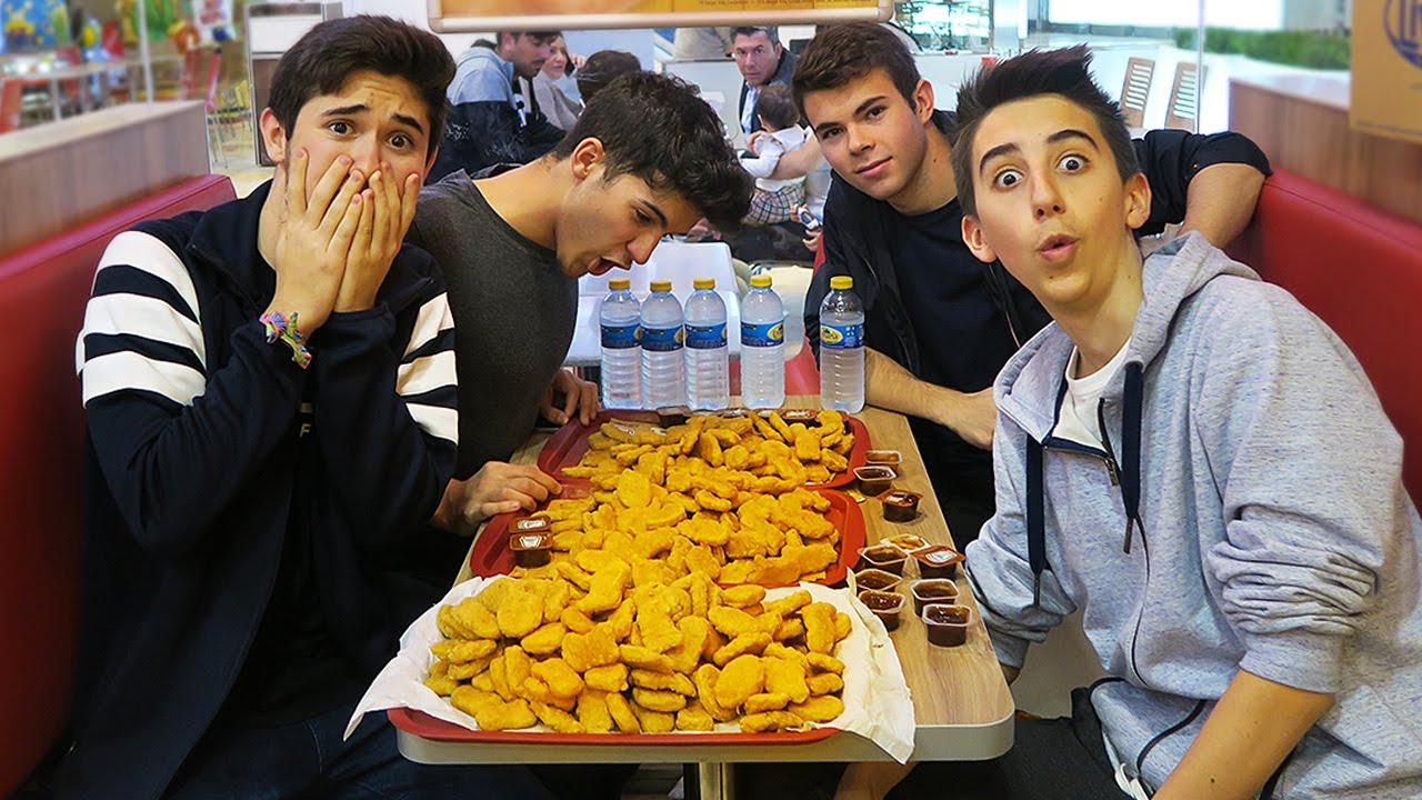 EL RETO DE LOS 300 NUGGETS DE POLLO! RETO DE COMIDA EXTREMO!! [Shooter]