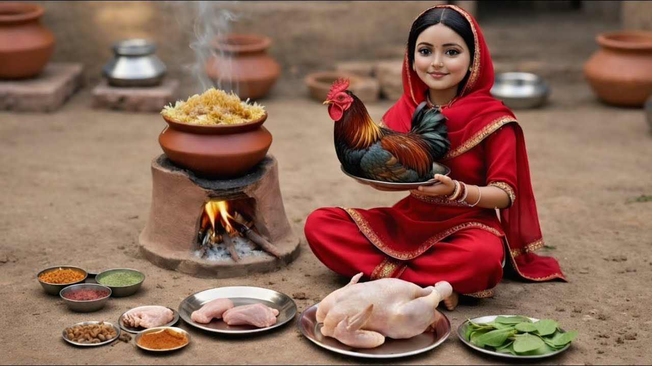 Miniature Nazin Doll Chicken Biryani Cooking ASMR | Tiny Village Food