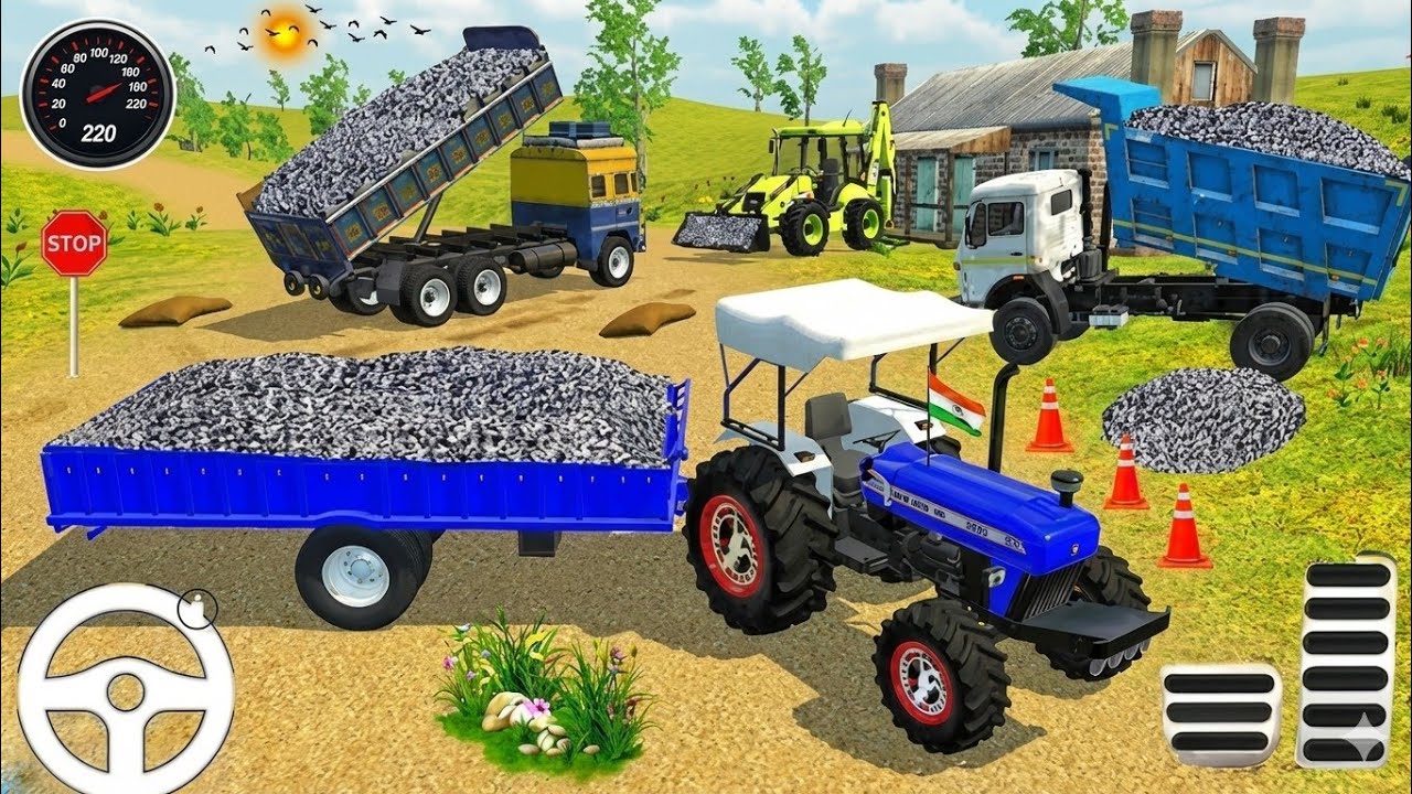 Indian Vehicles Simulator 3D 🚜 | JCB Excavator Heavy Machine Driving Gameplay #jcbvehiclesmachine 