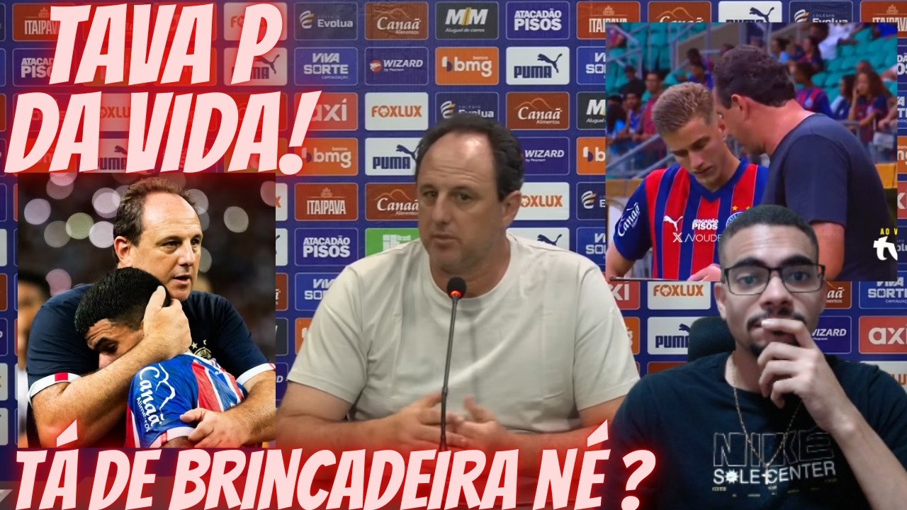 🔥ROGÉRIO CENI ESTAVA INDIGNADO NA COLETIVA PÓS JOGO ! BAHIA 2X2 JACUIPENSE
