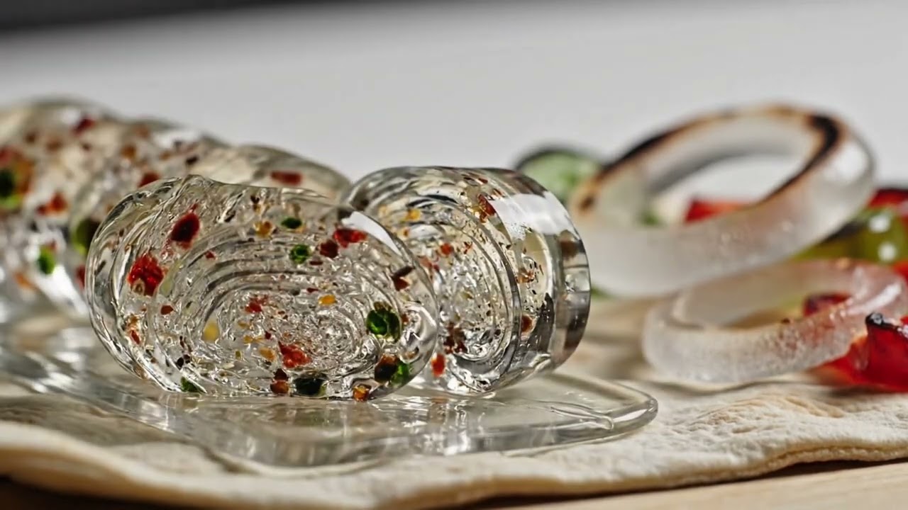 Satisfying Glass Cutting ✨ Colored Crystal ASMR #glasscutting #oddlysatisfying #crystal #relaxing