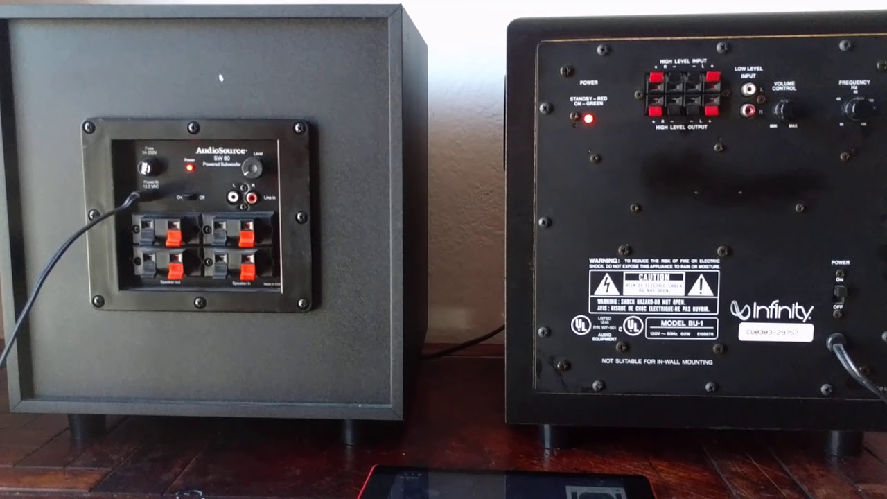 SUBWOOFERS AUDIO SOURCE E INFINITY