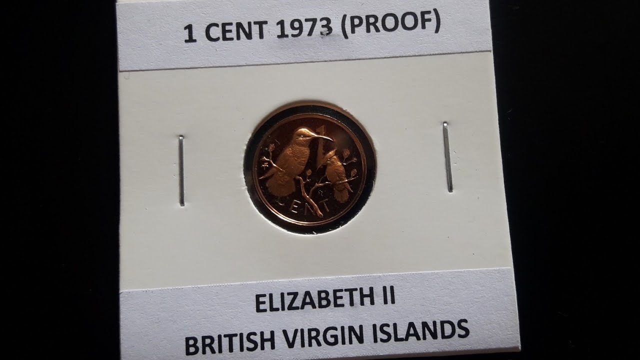 1 Cent Proof Coin of 1973, British Virgin Islands
